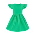 thumbnail image 1 of TIREOW Girls Summer Dresses Ruffle Short Sleeve Dresses Solid Color Crewneck A Line Casual Sleepwear Dress, 1 of 9