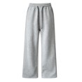 thumbnail image 1 of TIREOW Girls Sweatpants Elastic High Waist Straight Wide Leg Drawstring Sweatpants Kids Fashion Casual Baggy Pants, 1 of 9