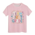 thumbnail image 1 of TIREOW Girls and Boys Back to School T Shirts Round Neck Short Sleeve T Shirt Top Summer TEAM FIRST GRADEPrint T Shirt Daily Tops, 1 of 4