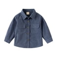 thumbnail image 1 of TIREOW Girls and Boys Corduroy Shirts Jackets Collared Button Front Solid Color Shirts Coat Spring Autumn Casual Shirts Top, 1 of 7