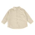 thumbnail image 1 of TIREOW Girls and Boys Corduroy Shirts Jackets Collared Button Front Solid Color Shirts Spring Autumn Casual Shirts Coat, 1 of 7