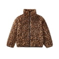 thumbnail image 1 of TIREOW Girls and Boys Fleece Jacket Standing Collar Full Zip Long Sleeve Coat Kids Spring Fall Winter Soft Coat Outwear with Pockets, 1 of 6