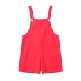 thumbnail image 1 of TIREOW Girls and Boys Solid Color Short Overalls Cute Casual Shortall Overalls Kids Party Stage Performance Romper, 1 of 7
