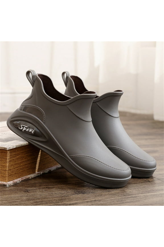 Men Women's Ankle Rain Boots Deck Boots Waterproof Chelsea Rubber Rain Boots Short Mud Shoes for Garden Anti Slip Outdoor Work Shoes Fishing Farming Footwear