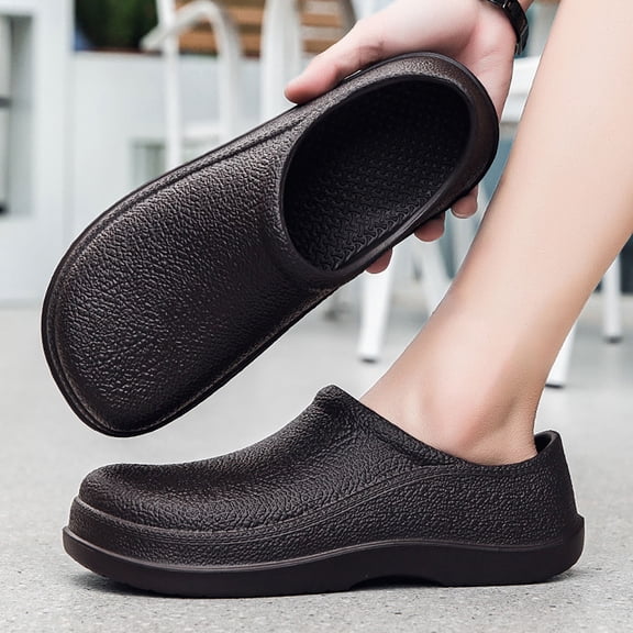 TIREOW Men Womens Anti-Skid Shoes Platform Garden Shoes Chef Special Waterproof Lightweight Slip-On Mule Clogs Ideal Work Shoes Outdoor Kitchens Care Medical Shoes