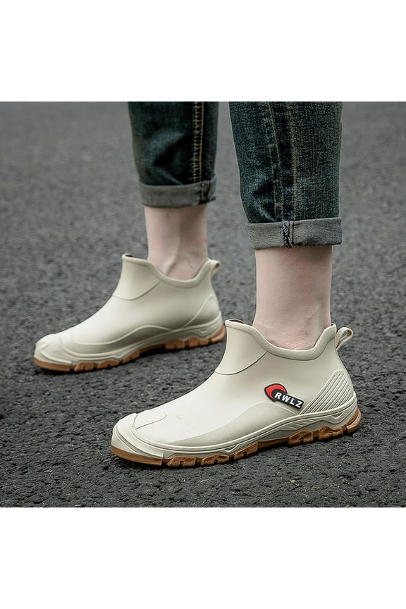 Men's Non Slip Work Slip-On Shoes Water & Oil Resistant Food Service Shoes Outdoor Activities Hiking Camping Comfortable Chef Footwear for Restaurant Hospital