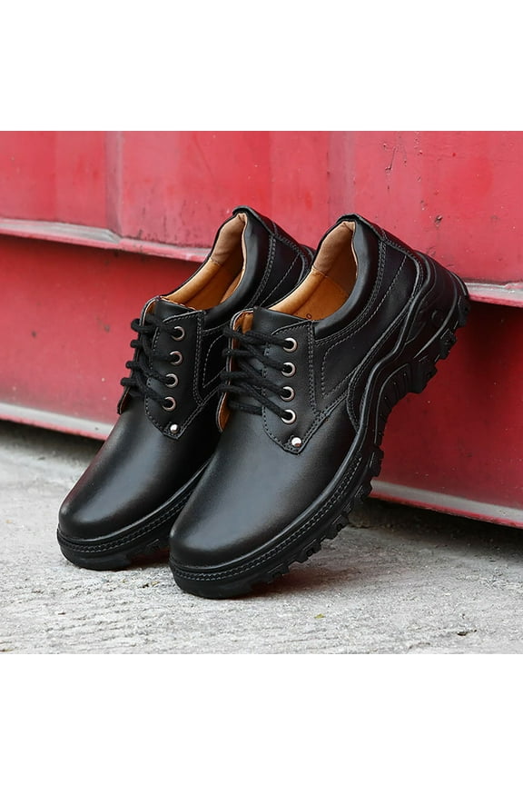 Men's Women's Oxfords Pumps Platform Lace-Up Round Toe Brogue Oxfords Chunky Pumps Business Outdoor Classic Formal Backpacking Dress School Shoes