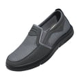 thumbnail image 1 of TIREOW Mens Boat Shoes Casual Loafers Slip On Walking Dress Sneakers Mesh Business Oxfords Work Lightweight Soft Sole Memory Skate Foam Shoes (8.5, Grey), 1 of 5
