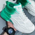 thumbnail image 1 of TIREOW Mens Sneakers High Top Gradient Design Shoes Athletic Walking Mesh Breathable Lightweight Fashion Casual Sports Shoes Lace Up Running Shoes (8.5, Mint Green), 1 of 3