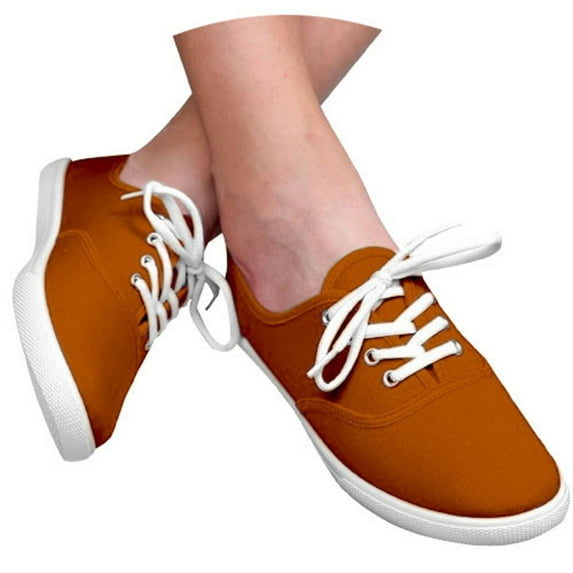 TIREOW Mesh Slip On Canvas Low Top Lace-up Shoes Women Comfort Knit Slip On Loafer Casual Fashion Sneaker Lightweight and Breathable Walking Flats (7.5, Brown)