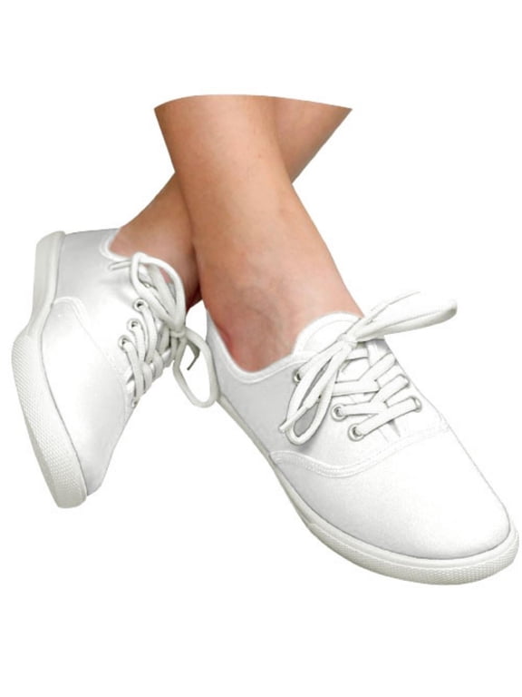 Mesh Slip On Canvas Low Top Lace-up Shoes Women Comfort Knit Slip On Loafer Casual Fashion Sneaker Lightweight and Breathable Walking Flats (8.5, White)
