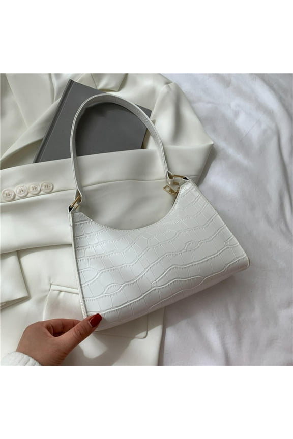 Small Handbag PU Leather Shoulder Bag for Women Cute Hobo Tote Handbag Mini Clutch Purse with Zipper Closure Lightweight Shoulder Bags for Work Travel