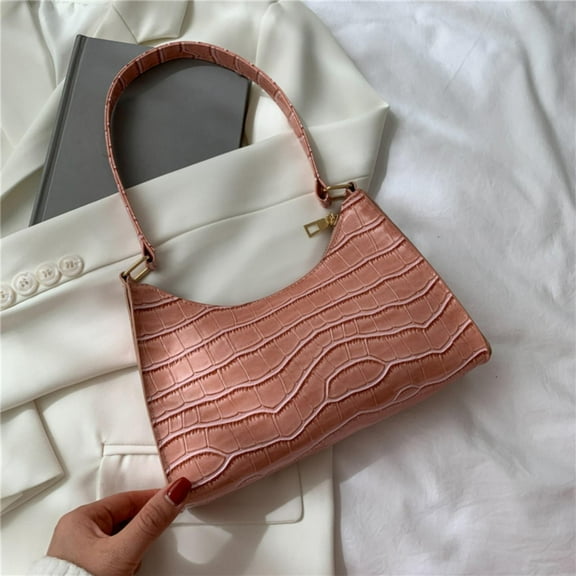 TIREOW Small Handbag PU Leather Shoulder Bag for Women Cute Hobo Tote Handbag Mini Clutch Purse with Zipper Closure Lightweight Shoulder Bags for Work Travel