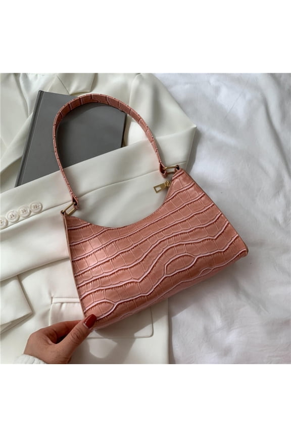 Small Handbag PU Leather Shoulder Bag for Women Cute Hobo Tote Handbag Mini Clutch Purse with Zipper Closure Lightweight Shoulder Bags for Work Travel