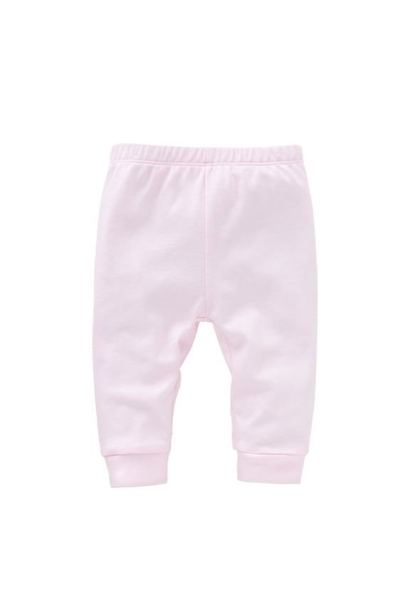 Solid Baby Sweatpants,Unisex Baby Toddler Cotton Crawling Pants for Baby Boys Girls Solid Color Loose and Comfortable Pant(0-3 Months,Pink)