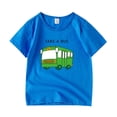 thumbnail image 1 of TIREOW Toddler Boys and Girls Short Sleeved T Shirt Cartoon Bus Prints Round Neck Tee Top Summer Soft Casual Undershirts, 1 of 8