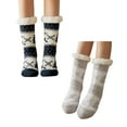 thumbnail image 1 of TIREOW Women's Winter Lined Wool Socks Thick Heavy Winter Protection Thermal Boots Socks Fuzzy Non Floor Thickened Socks for Ladies, 1 of 2