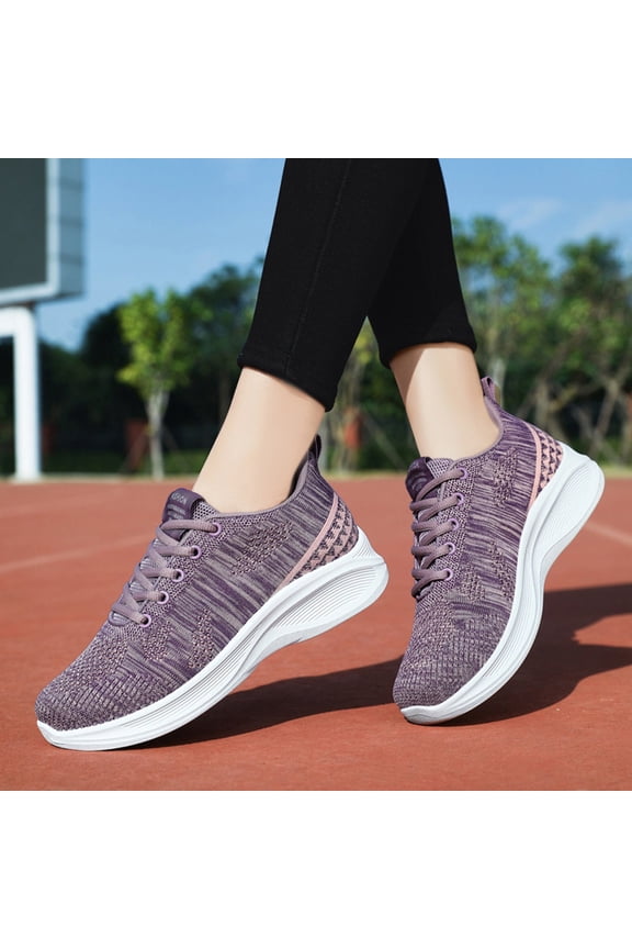 Womens Orthopedic Bowling Shoes Sneakers Comfortable Universal Slide Soles Light-Weight Mesh Athletic Slip on Gym Work Fashion Walking Sneakers (8, Purple)