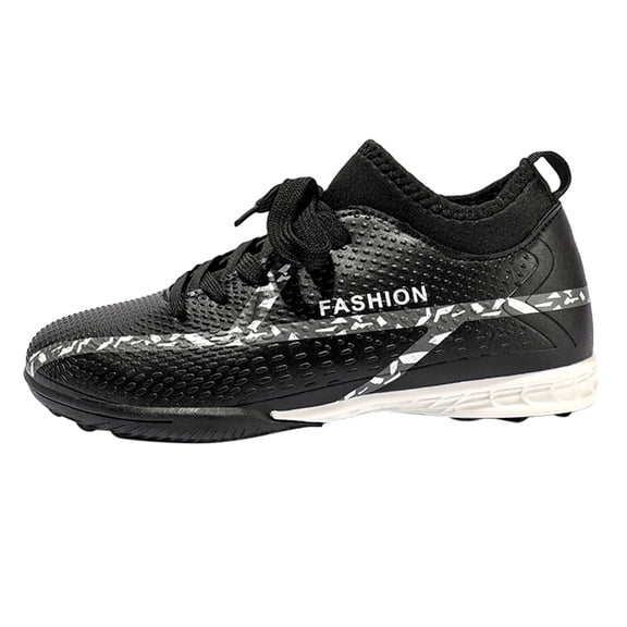 TIREOW Youth Boys Girls Soccer Cleats Lace-Up Non-Slip Lightweight Sneaker Football Cleats Outdoor Soccer Shoes Outdoor Training Football Baseball Athletic Shoes