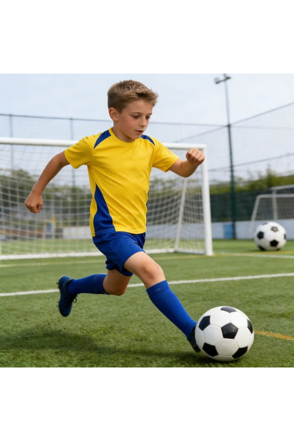 Youth Soccer Jersey for Boys Girls Kids Uniform Sport Shirt Football Birthday Gift Set with Sock