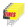 thumbnail image 1 of TIRES 5 Pack Of 12" x 16" Yard Sign & Stake | Advertise Your Business | Stake Included Image On Both Sides | Made in The USA, 1 of 3