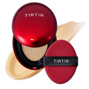 TIRTIR Mask Fit Red Cushion Foundation | Full coverage, Weighless, Skin fit, Satin Glow Finish, Korean cushion foundation (#22W Sheer Beige, 0.63 Fl Oz (Pack of 1))