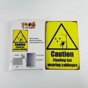 TIS THE SEASON Non-luminous and non-mechanical metal signs for decoration, 11.8 x 7.9 Inch Vintage Caution Wall Sign