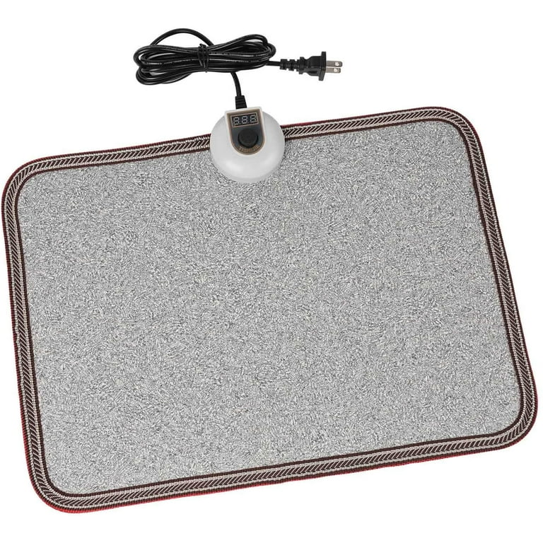 Heated Floor mat Carbon Crystal Electric Floor Rug Heated Floor Mats Under  Desk Large Size Heated Foot Warmer for Office Living Room, Timer and