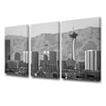 thumbnail image 1 of TISHIRON 3PCS Framed Canvas Wall Art Set,36"x24" Las Vegas Black and White Cityscape Canvas Art Decor, 1 of 7
