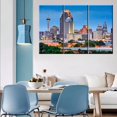thumbnail image 1 of TISHIRON 3PCS Framed Canvas Wall Art Set,36"x24" Texas Skyscrapers Night Scene Canvas Art Decor, 1 of 7