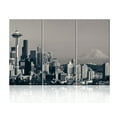 thumbnail image 1 of TISHIRON 3PCS Framed Canvas Wall Art Set,60"x40" Modern Washington Cityscape Canvas Art Decor, 1 of 7