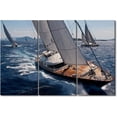 thumbnail image 1 of TISHIRON 3PCS Framed Sailing Boat Canvas Wall Art Set,36"x24" Large Sailboat Sailing at Sea Canvas Art Decor, 1 of 7