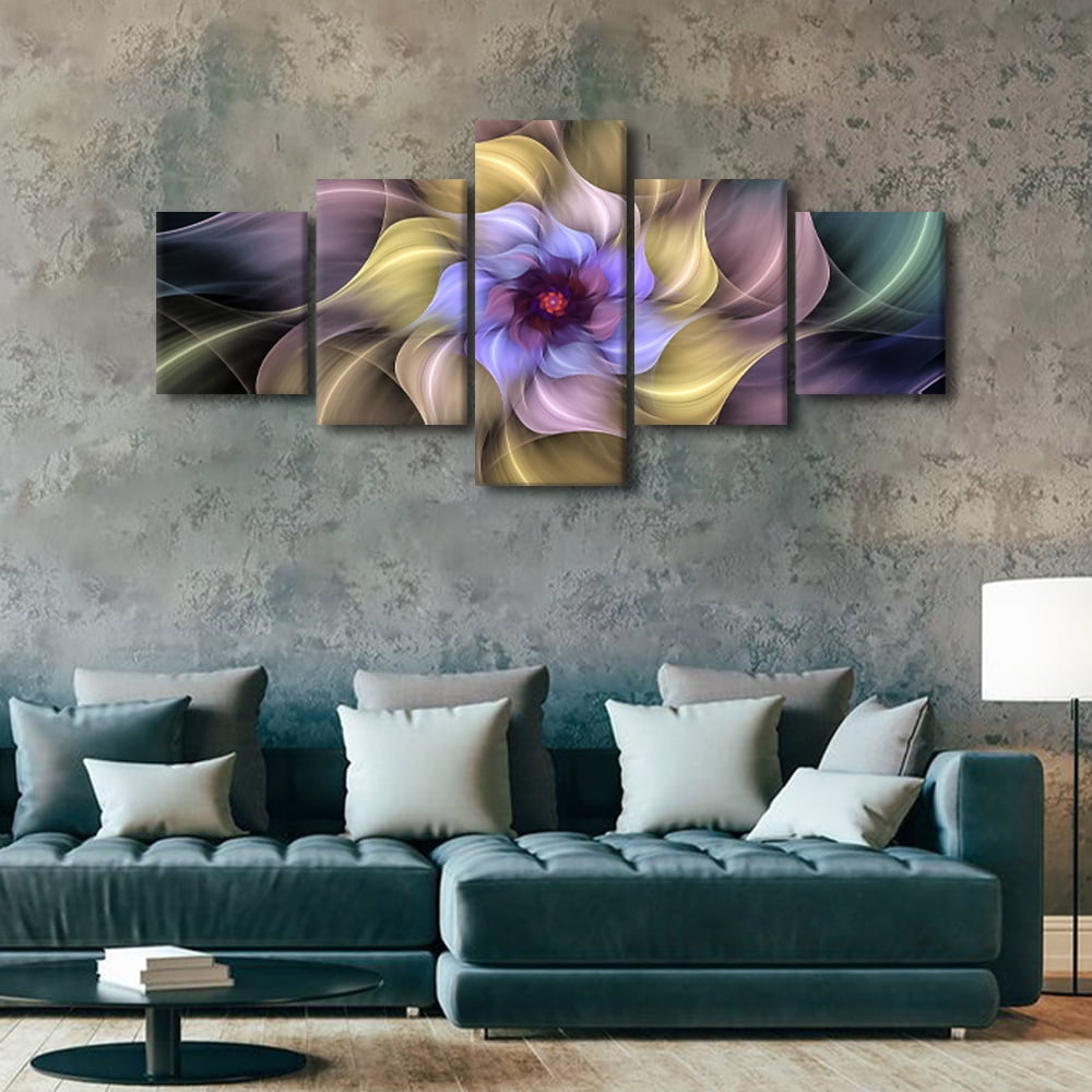 Gallery Detail: Tishiron 5Pcs Framed Canvas Wall Art Set 50 X24 Abstract