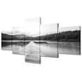 thumbnail image 1 of TISHIRON 5PCS Framed Canvas Wall Art Set,50"x24" Lake and Bridge Canvas Art Decor, 1 of 7