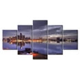 thumbnail image 1 of TISHIRON 5PCS Framed Canvas Wall Art Set,60"x32" Alabama Night Cityscape Canvas Art Decor, 1 of 7