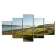 thumbnail image 1 of TISHIRON 5PCS Framed Canvas Wall Art Set,60"x32" Green Golf Course Canvas Art Decor, 1 of 7