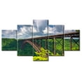 thumbnail image 1 of TISHIRON 5PCS Framed Canvas Wall Art Set,60"x32" New River Gorge Bridge Canvas Art Decor, 1 of 7