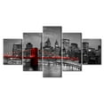 thumbnail image 1 of TISHIRON 5PCS Framed Canvas Wall Art Set,60"x32" New York City Brooklyn Bridge Canvas Art Decor, 1 of 7