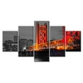thumbnail image 1 of TISHIRON 5PCS Framed Canvas Wall Art Set,60"x32" Sacramento California Panorama Cityscape Canvas Art Decor, 1 of 7