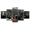 thumbnail image 1 of TISHIRON 5PCS Framed Canvas Wall Art Set,60"x32" San Francisco Bay Bridge Panoramic Cityscape Canvas Art Decor, 1 of 7