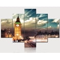 thumbnail image 1 of TISHIRON 5PCS Framed Canvas Wall Art Set,60"x40" Houses of Parliament and Big Ben Canvas Art Decor, 1 of 7