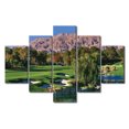 thumbnail image 1 of TISHIRON 5PCS Framed Canvas Wall Art Set,60"x40" Shadow Creek Golf Course Canvas Art Decor, 1 of 7