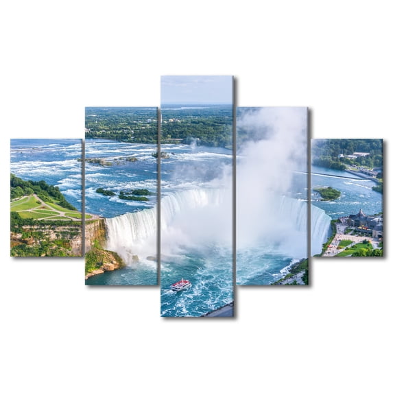 TISHIRON 5PCS Framed Canvas Wall Art Set,60"x40" Transnational Waterfall Landscape Canvas Art Decor