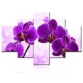 thumbnail image 1 of TISHIRON 5PCS Framed Canvas Wall Art Set,60"x40" Vibrant Purple Orchid Canvas Art Decor, 1 of 7