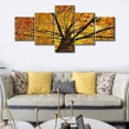 thumbnail image 1 of TISHIRON 5PCS Framed Fall Scenery Theme Canvas Wall Art Set,50"x24" Fall Maple Forest Wall Canvas Art Decor, 1 of 7