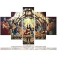 thumbnail image 1 of TISHIRON 5PCS Framed Jesus Canvas Wall Art Set,60"x40" Last Supper Canvas Prints for Living Room, Bedroom, Office Home Wall Decor, 1 of 7