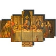 thumbnail image 1 of TISHIRON 5PCS Framed Jesus Canvas Wall Art Set,60"x40" The Last Supper Canvas Prints for Living Room, Bedroom, Office Home Wall Decor, 1 of 7