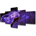 thumbnail image 1 of TISHIRON 5PCS Framed Landscape Theme Canvas Wall Art Set,50"x24" Purple Guitar Wall Canvas Art Decor, 1 of 7