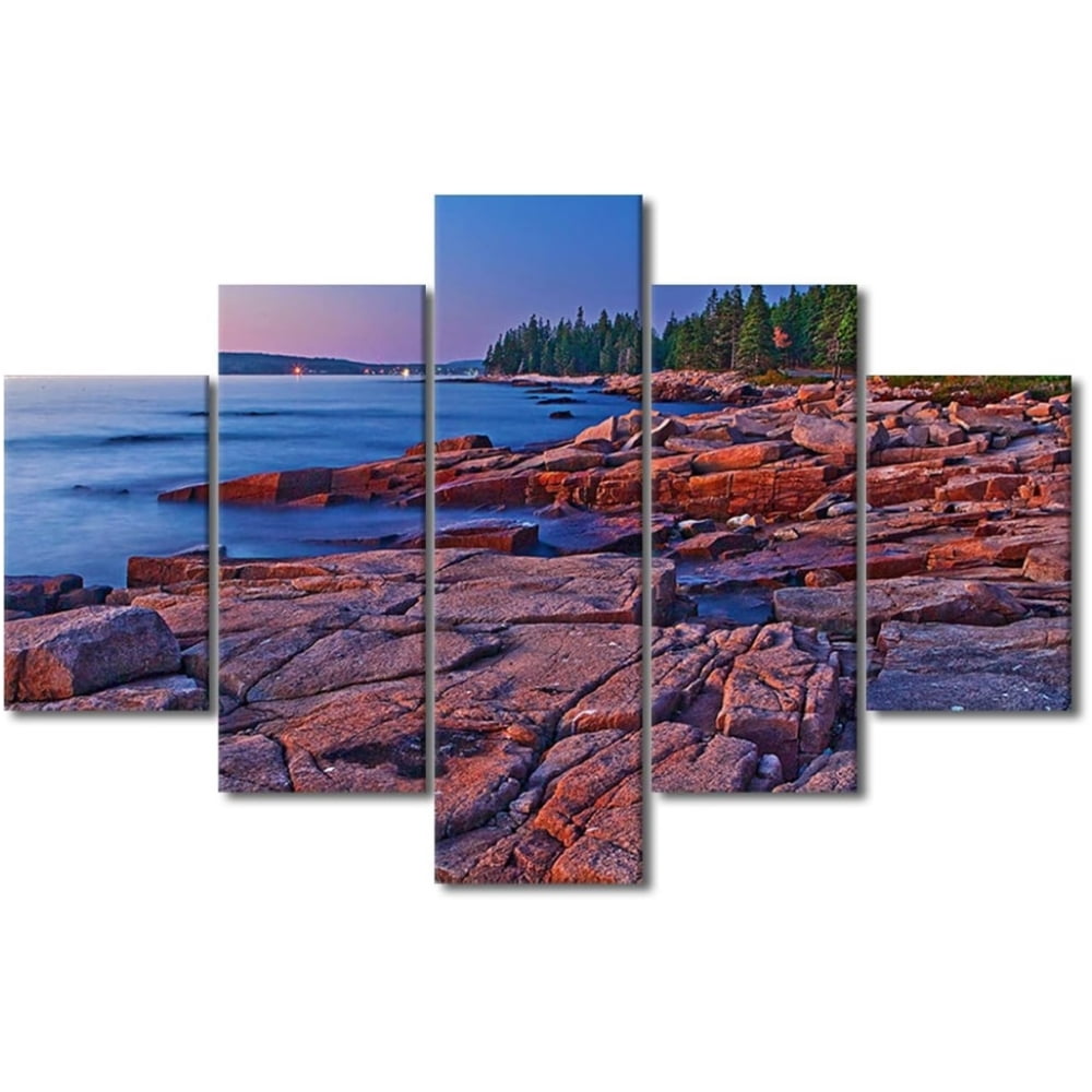 Georgian Bay Rocky Shore Framed Canvas by Jennifer Finn Photography