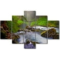 thumbnail image 1 of TISHIRON 5PCS Framed Natural Landscape Theme Canvas Wall Art Set,60"x40" Rain Forest Landscape Wall Canvas Art Decor, 1 of 7